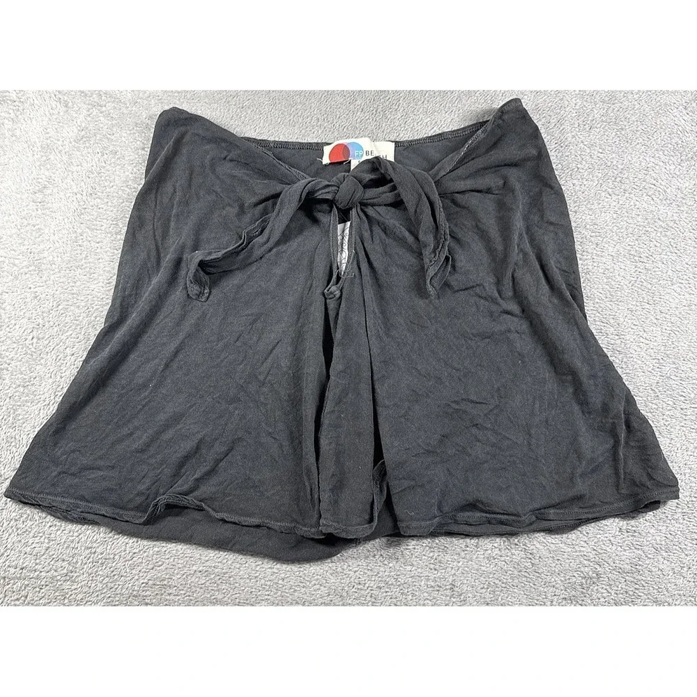 Free People FP Beach Women's Sassy Tie‎ Cropped Top Black Size Small NWT